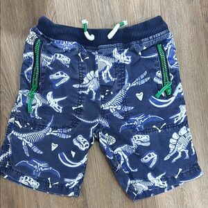 Mini Boden Blue Dinosaur Fossil Shorts